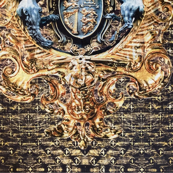 WTO2 Gold Edition Royal Lion Crest T Shirt Size M Black Gold - Picture 3 of 7